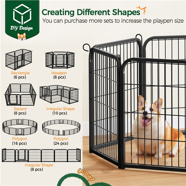 Yaheetech 24 inch 8 Panels Dog Pen Indoor Heavy Duty Puppy