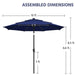 patio cantilever umbrella with lights