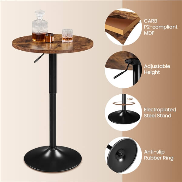 round top bar table