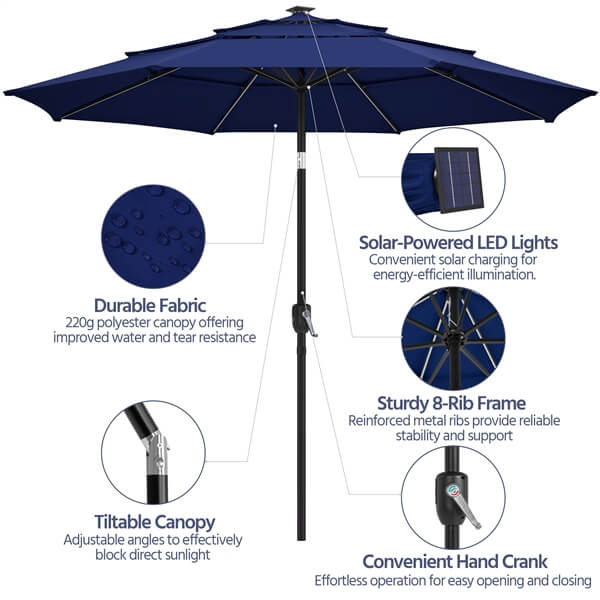 best led patio umbrella