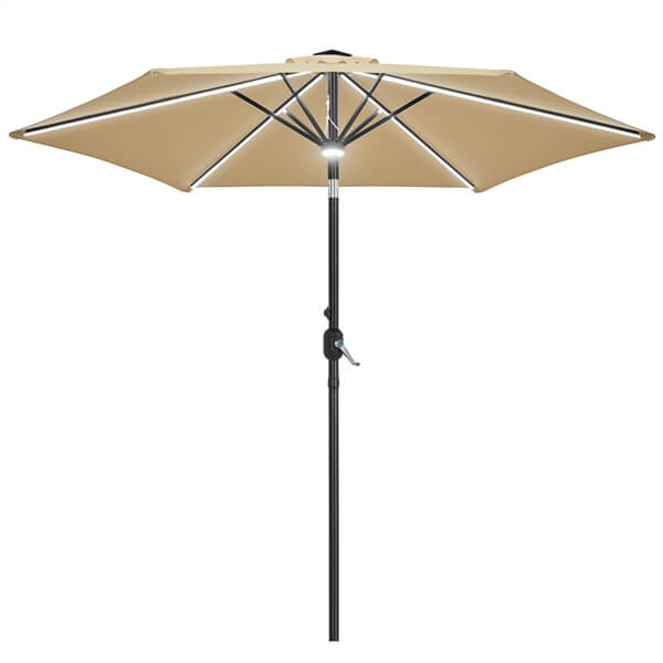 cantilever patio umbrella with solar lights