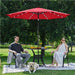 9 foot patio umbrella with solar lights