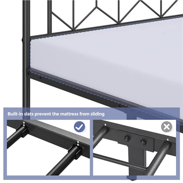 king size steel bed frame