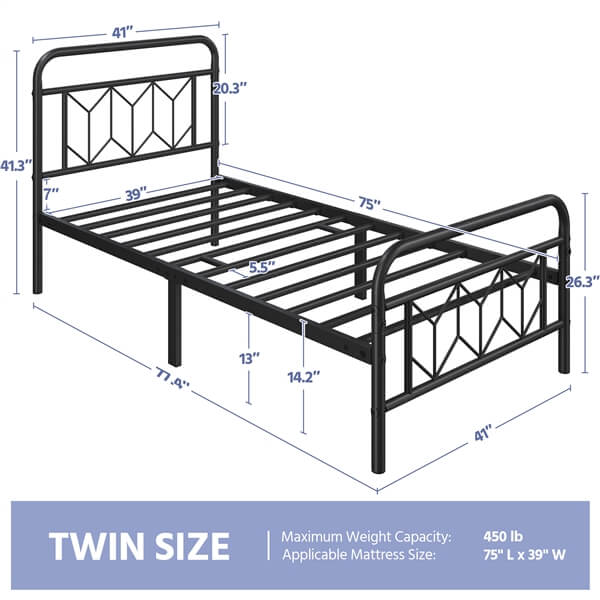 king size metal beds