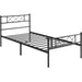 queen metal bed frame with headboard