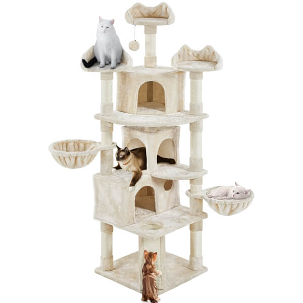Yaheetech Large Cat Tower with 3 Big Condos — yaheetech.shop