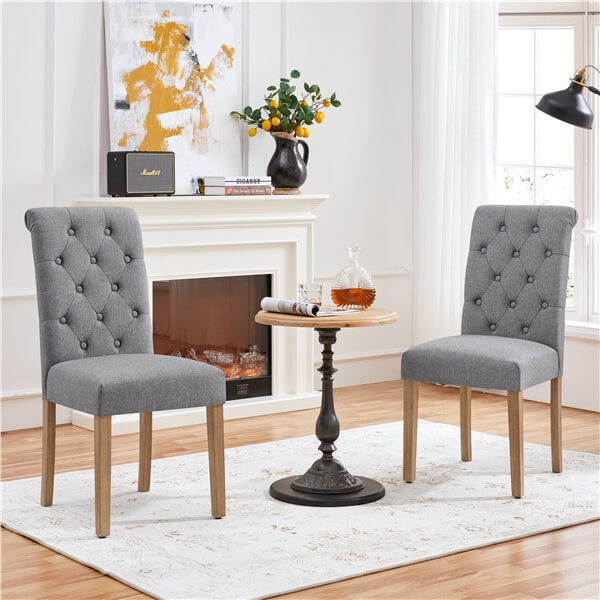 Yaheetech Dining Chairs Set of 6 Fabric Upholstered Dining Chairs