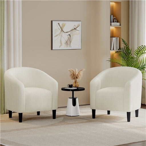 beige velvet accent chair