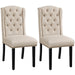 fabric dining chairs set of 2