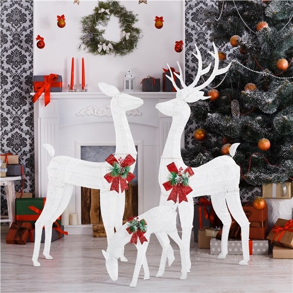 3 piece lighted deer