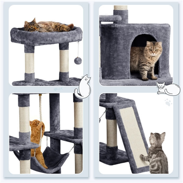 Yaheetech 63 Inches Multi-Level Indoor Cat Play Structure