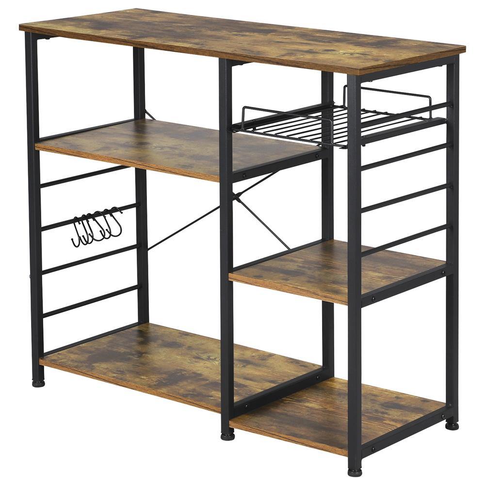 Yaheetech Multifunctional Kitchen Trolley Wood Utility Storage