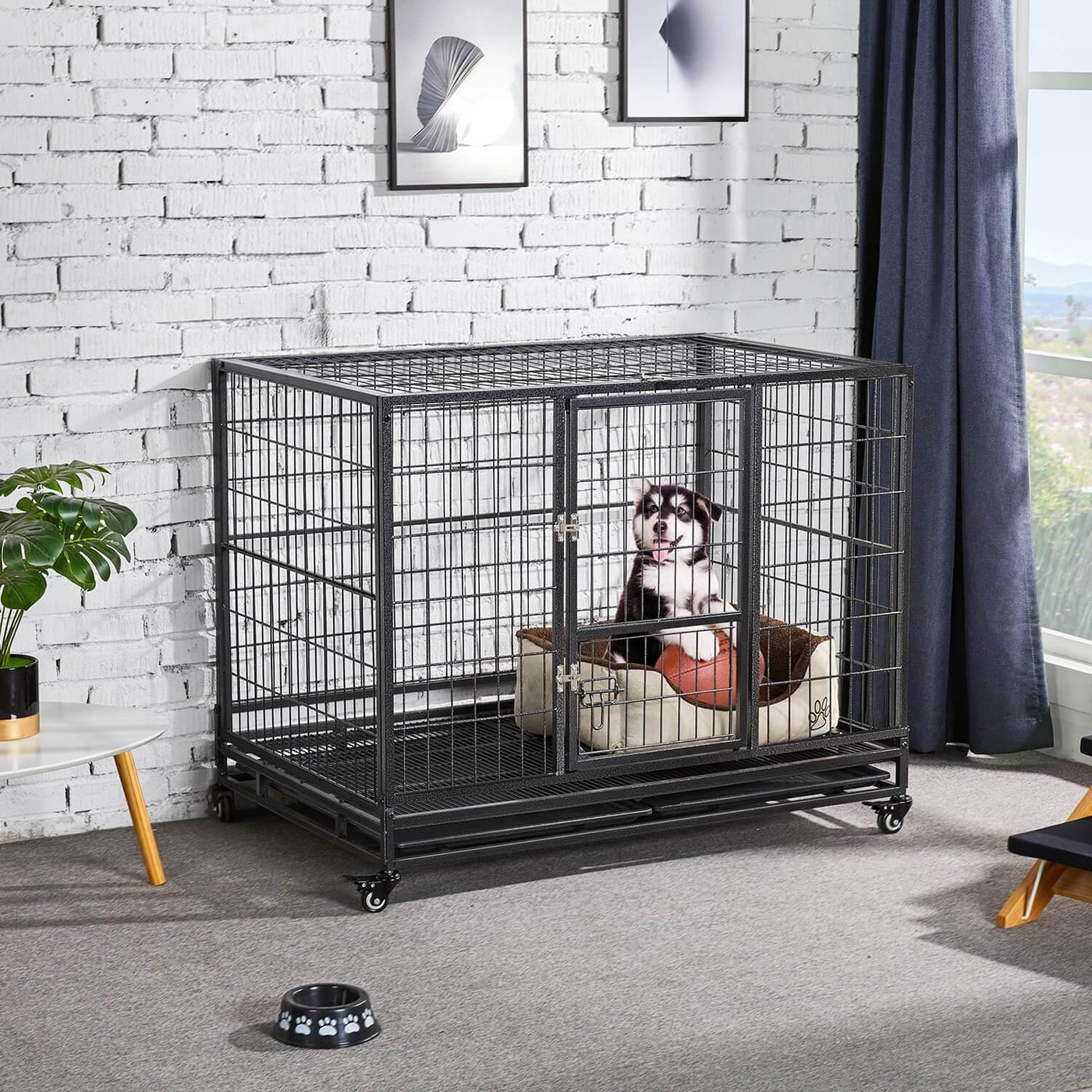 Yaheetech Rolling Dog Crate 43 Inch — yaheetech.shop