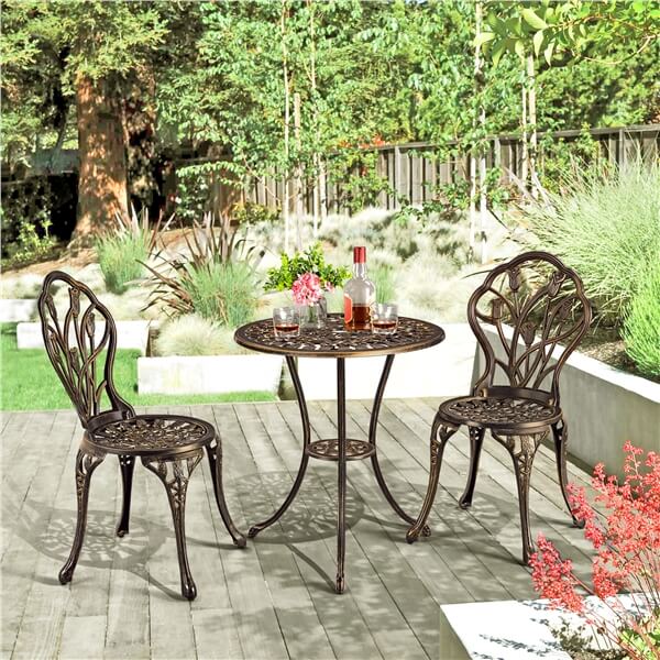 Yaheetech Patio Bistro Sets 3 Piece —