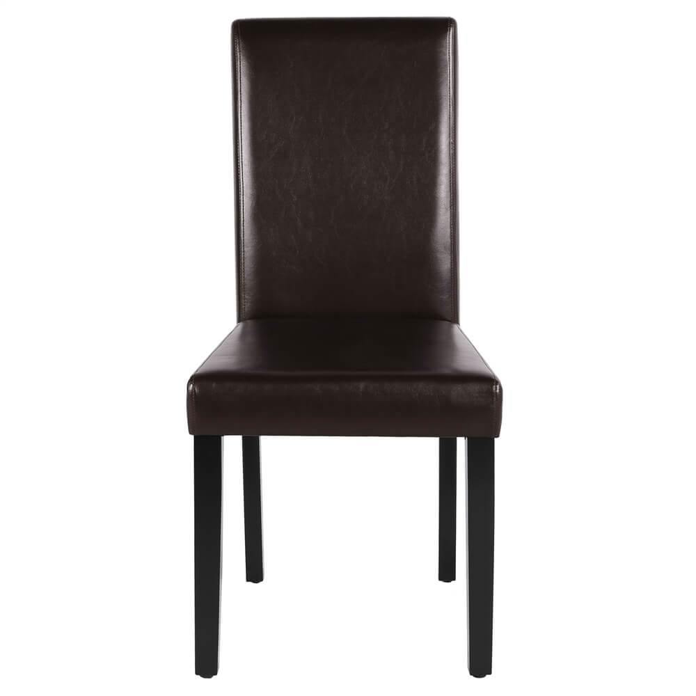 Yaheetech Set of 4 Dining Chairs Faux Leather High Back Kitchen