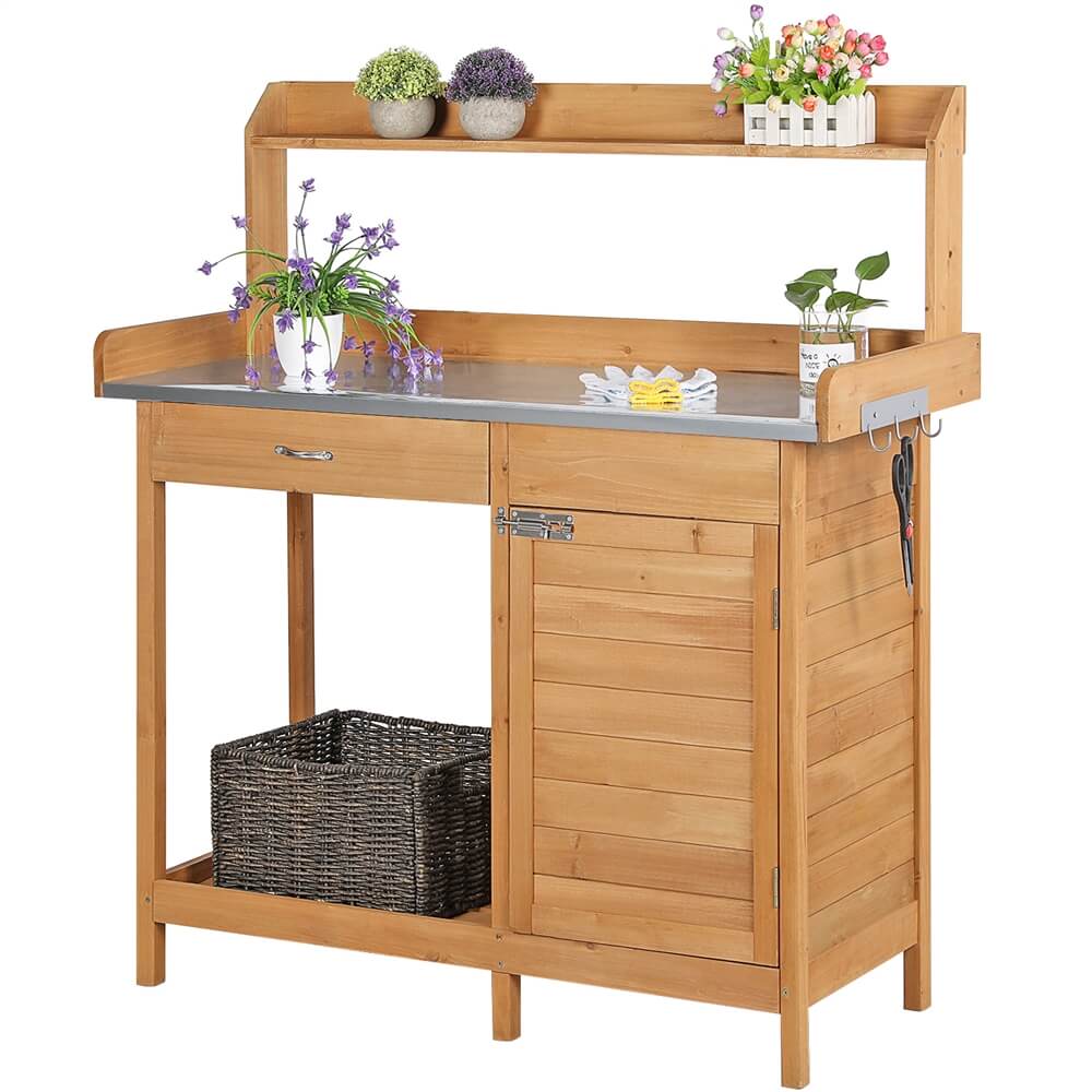 Garden Potting Bench Table