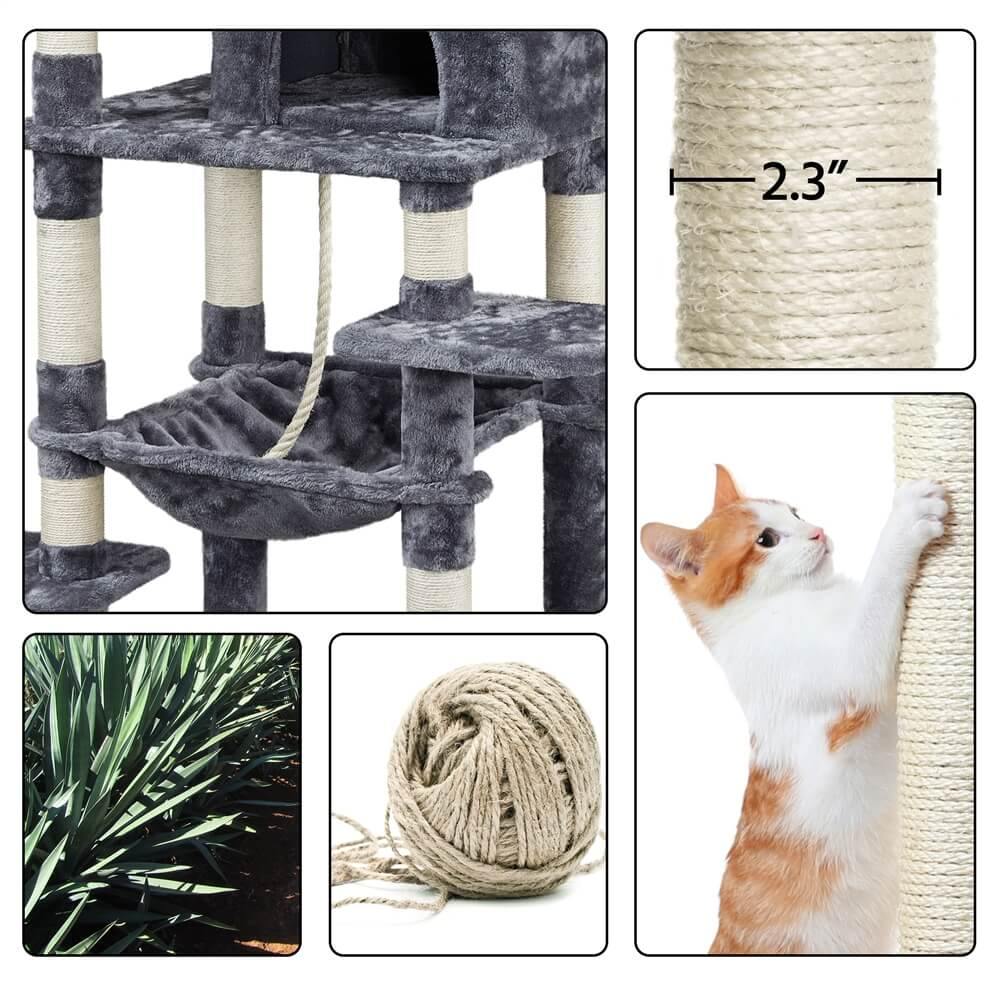 Yaheetech Cat Tree Condo for Medium/Large Cats 59 Inch — yaheetech