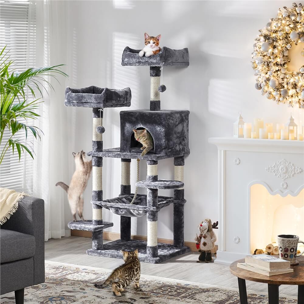 Yaheetech Cat Tree Condo for Medium/Large Cats 59 Inch — yaheetech