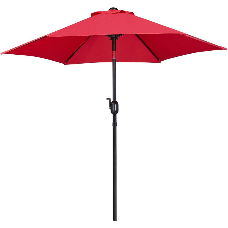 7.5 patio umbrella christmas tree shop Yaheetech Canopy Market Umbrella with Push Button Tilt Red