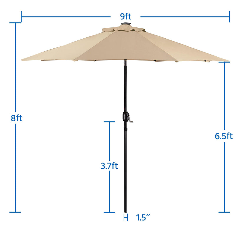 7 1 2 ft patio table umbrellas Yaheetech 7.5 ft. Patio Umbrella Market Umbrella with 6 Ribs Push Button Tilt and Crank Operation Outdoor Table Umbrella Navy Blue