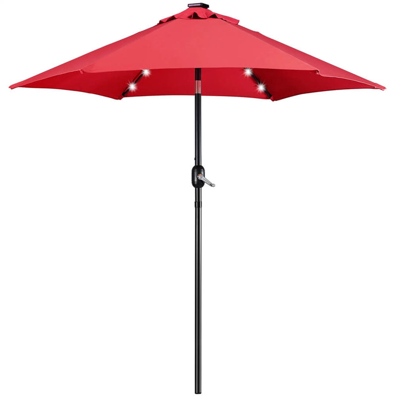 7.5 foot patio table umbrella 9FT Patio Umbrella Market Umbrella with Push Button Yaheetech Color/Pattern: Red