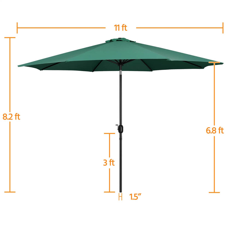 Yaheetech 11FT Patio Umbrella Dark Green Yaheetech 11FT Patio Umbrella Dark Green