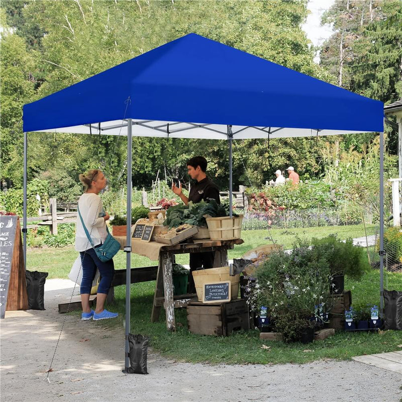 big canopy tent Yaheetech Pop-up Canopy Tent 12'X12' for Home Backyard Parties, Blue