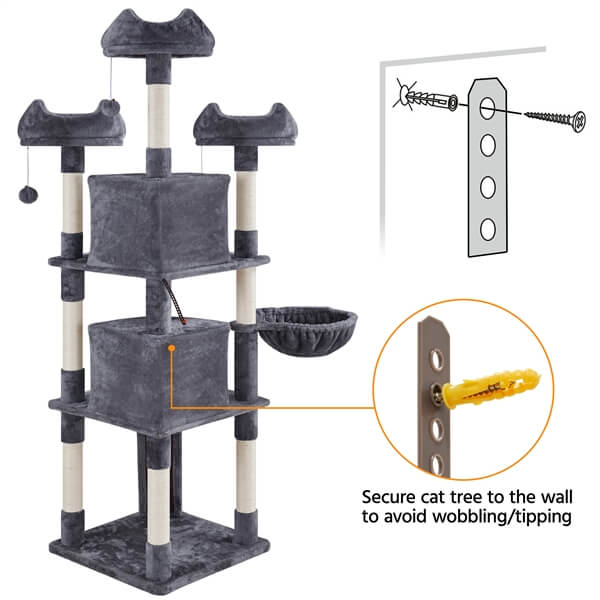 Yaheetech Multilevel Cat House Plush Cat Tower — yaheetech.shop
