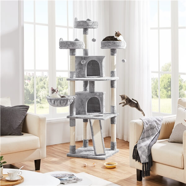 Yaheetech Multilevel Cat House Plush Cat Tower — yaheetech.shop