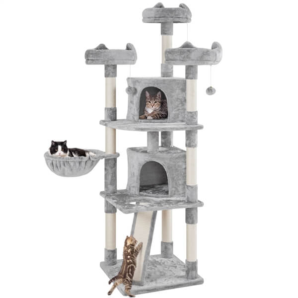 Yaheetech Multilevel Cat House Plush Cat Tower — yaheetech.shop