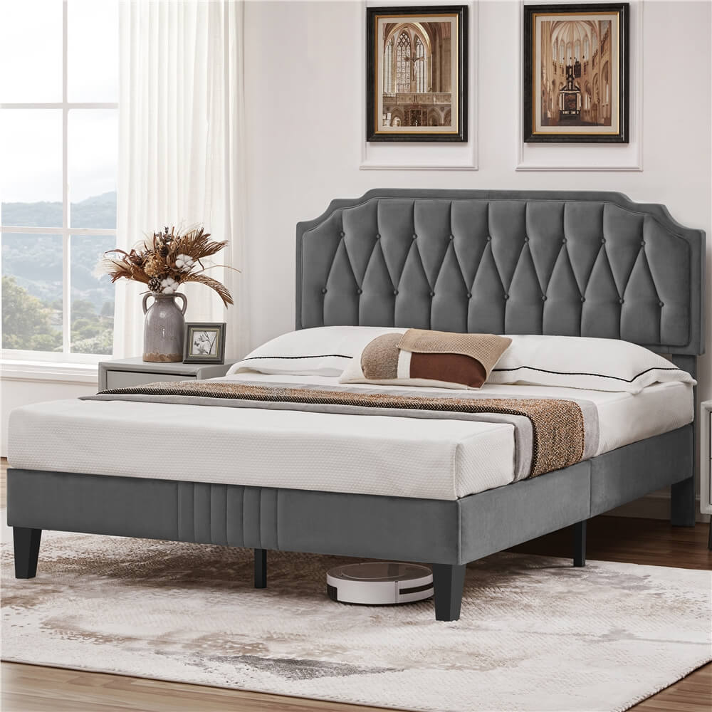 Yaheetech Queen Size Upholstered Bed Frame — yaheetech.shop