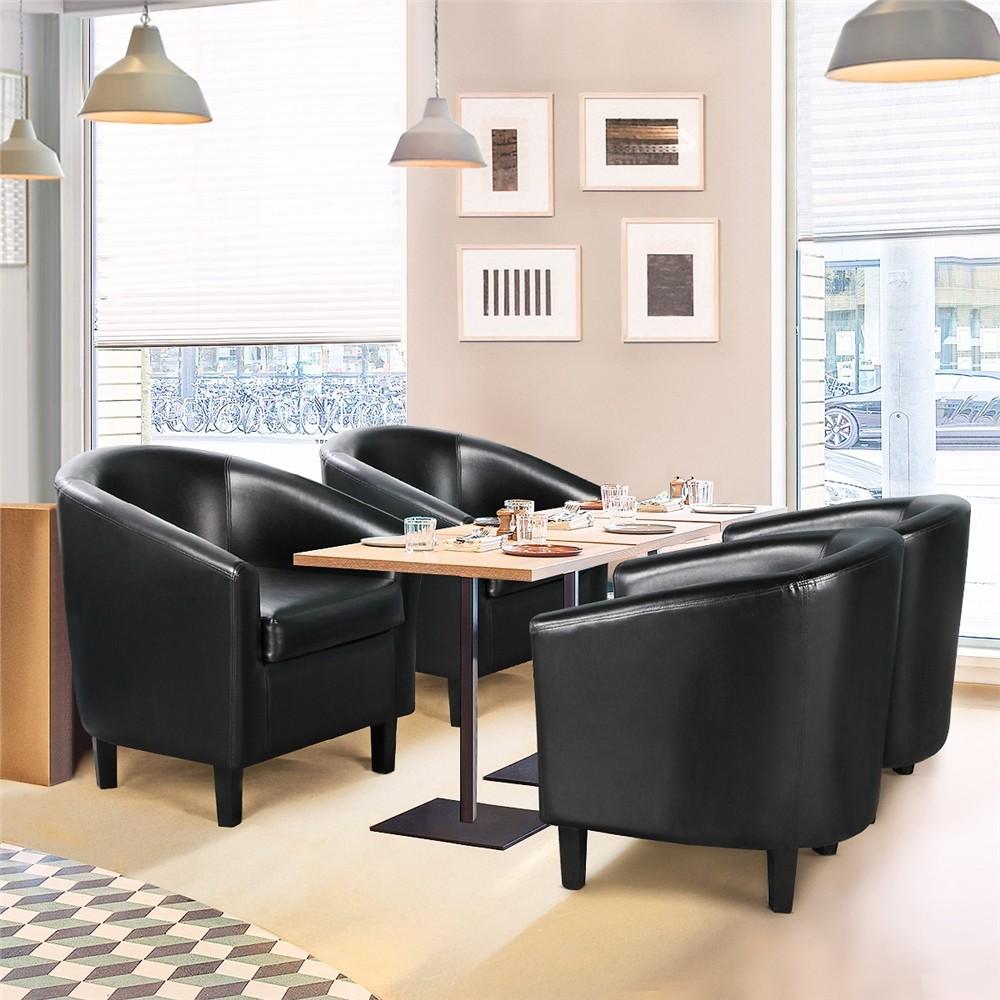 Yaheetech Faux Leather Club Chair with Wood Legs — yaheetech.shop