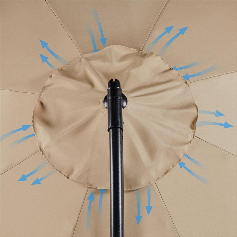 Yaheetech 9 Ft Patio Offset Umbrella