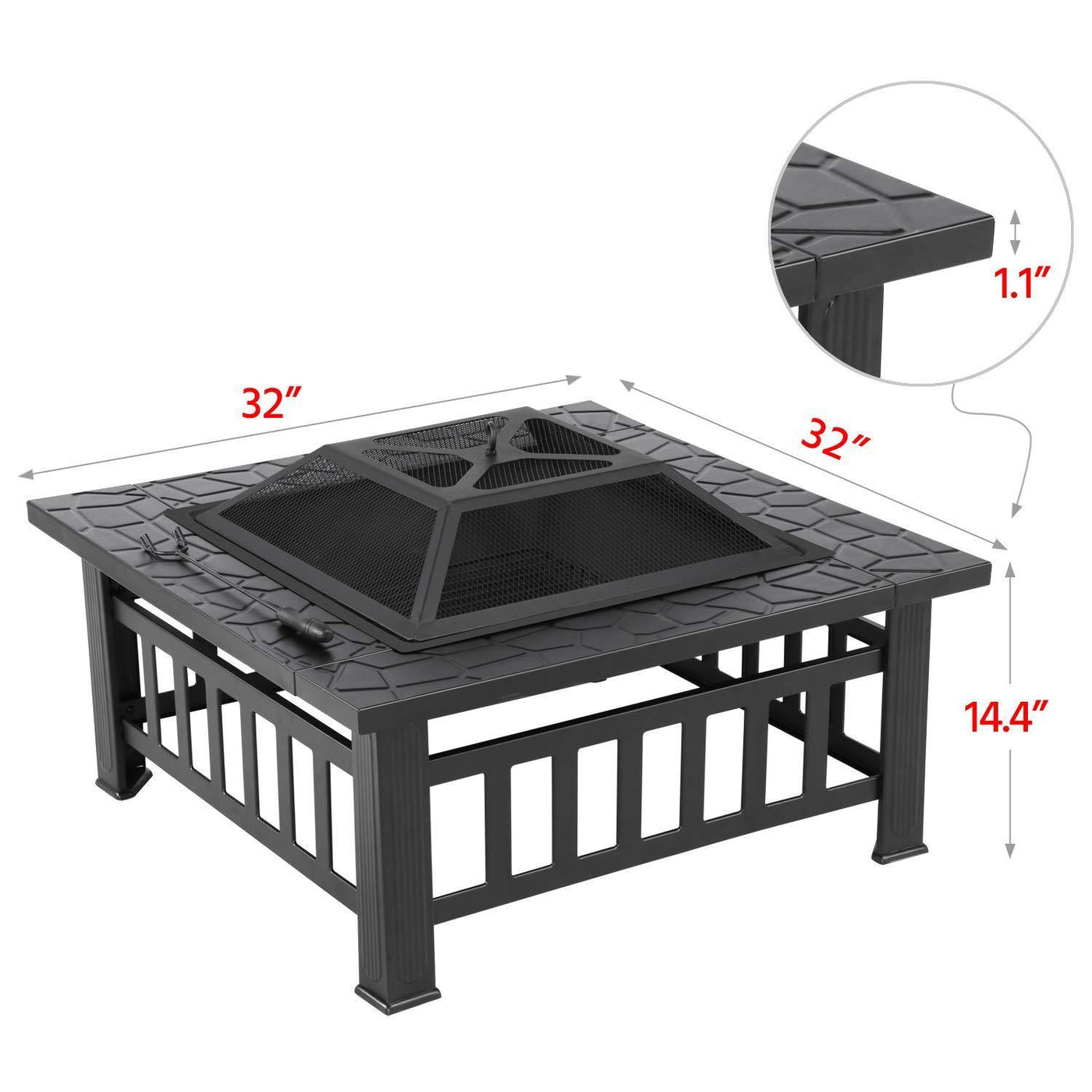 Yaheetech Metal Fire Pit 32 Inch — yaheetech.shop