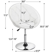 Yaheetech Swivel Tufted Barrel Chair