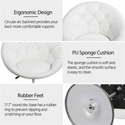 Yaheetech Swivel Tufted Barrel Chair