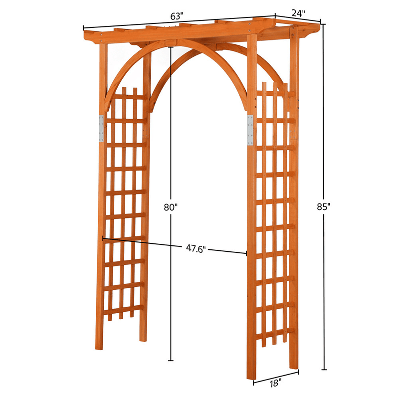7FT Wood Garden Arbor