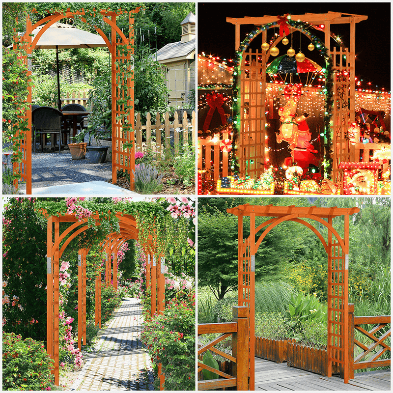 7FT Wood Garden Arbor