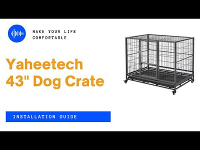 Yaheetech Rolling Dog Crate 43 Inch — Yaheetech.shop