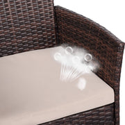 Yaheetech Three Piece Suit Rattan Chairs and Table