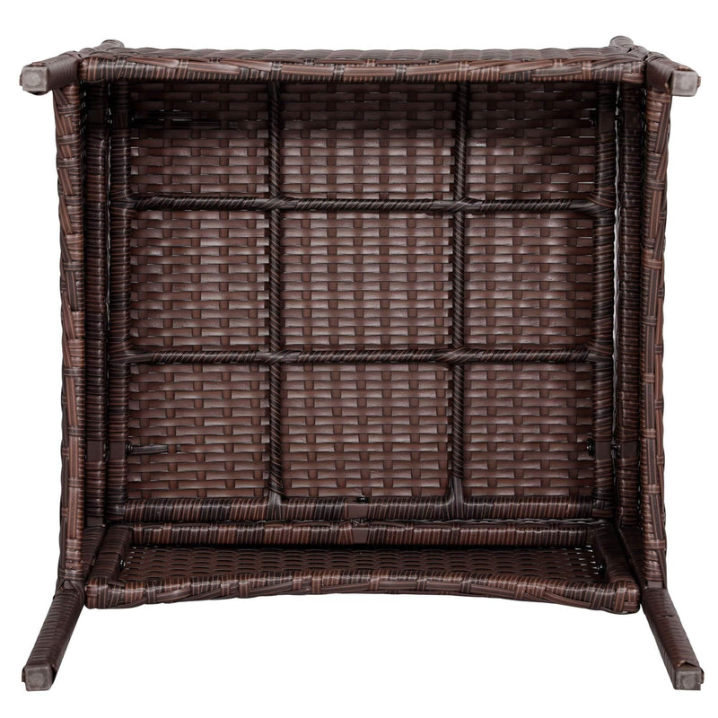 Yaheetech Three Piece Suit Rattan Chairs and Table