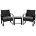 Yaheetech Set of 3 Wicker Chairs & Table